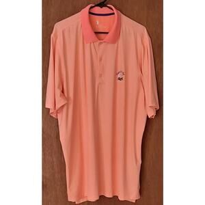 Fairway & Greene F&G Tech Orange Checker Golf Shirt Polo Casade Campo Men Sz 2XL